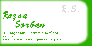 rozsa sorban business card